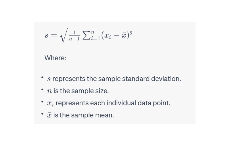 standard deviation formula